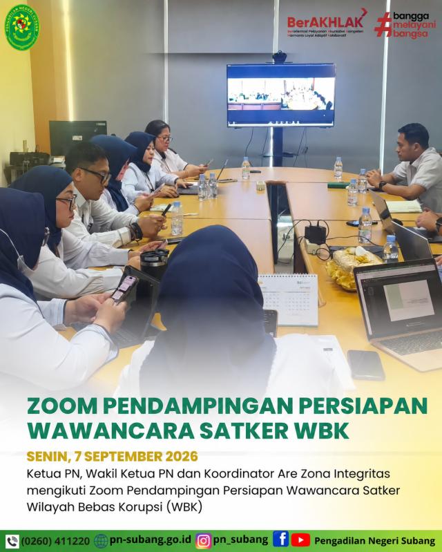Zoom Pendampingan Simulasi Wawancara ZI